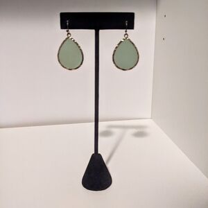 Elegant Mint Green Teardrop Earrings